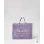 TWINSET borsa shopper 'Bohèmien' crochet GIACINTO LILLA