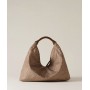 BORBONESE Plie borsa Hobo medium BEIGE/BROWN