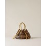 BORBONESE La Nido borsa mini intrecciata OP/SAFFRON