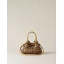 BORBONESE La Nido borsa mini intrecciata OP/SAFFRON