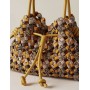 BORBONESE La Nido borsa mini intrecciata OP/SAFFRON