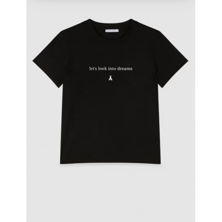 PATRIZIA PEPE t-shirt statement in cotone NERO