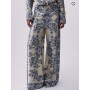 LIUJO pantaloni con stampa foulard