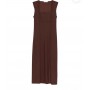 PATRIZIA PEPE abito midi a scollo quadrato WOOD BROWN