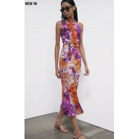 PATRIZIA PEPE abito lungo stampato MULTICOLOR