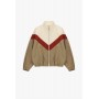 DIXIE bomber con dettaglio a blocchi e zip frontale