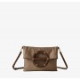 BORBONESE Vis a vis borsa a tracolla in tessuto Op BEIGE/BR