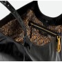 GIANNI CHIARINI borsa DUA pelle stampa anguilla NERO