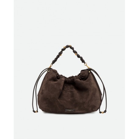 GIANNI CHIARINI borsa MORGANA scamosciata MOKA