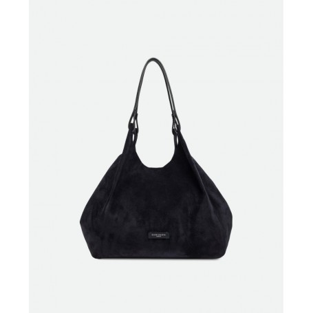 GIANNI CHIARINI borsa DUA pelle scamosciata NOTTURNO