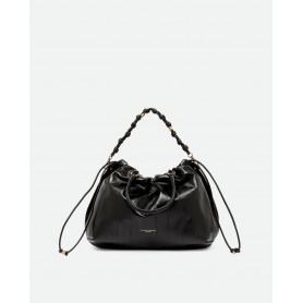GIANNI CHIARINI borsa MORGANA in pelle stampa anguilla NERO
