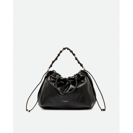 GIANNI CHIARINI borsa MORGANA in pelle stampa anguilla NERO