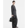 GIANNI CHIARINI borsa MORGANA in pelle stampa anguilla NERO