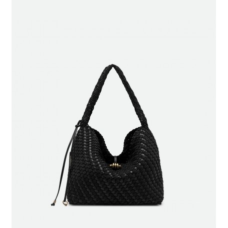 GIANNI CHIARINI borsa spalla AURELIE intrecciata NERO