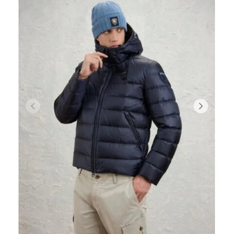 BLAUER piumino corto imbottito piuma Acton BLU