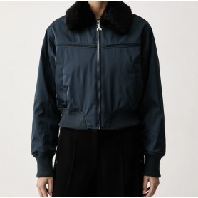 PATRIZIA PEPE giubbotto bomber satinato idrorepellente NEXUS BLU