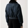 PATRIZIA PEPE giubbotto bomber satinato idrorepellente NEXUS BLU
