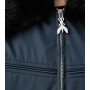 PATRIZIA PEPE giubbotto bomber satinato idrorepellente NEXUS BLU