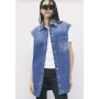 PATRIZIA PEPE gilet oversize in denim BLU medium wash