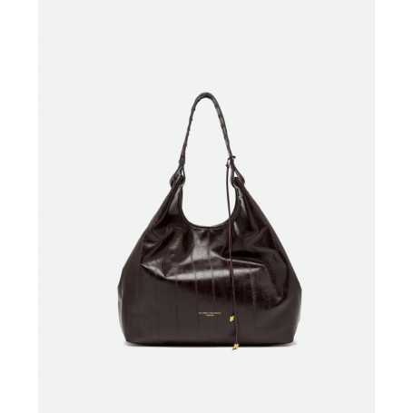 GIANNI CHIARINI borsa DUA pelle stampa anguilla ANTIQUE RUBY