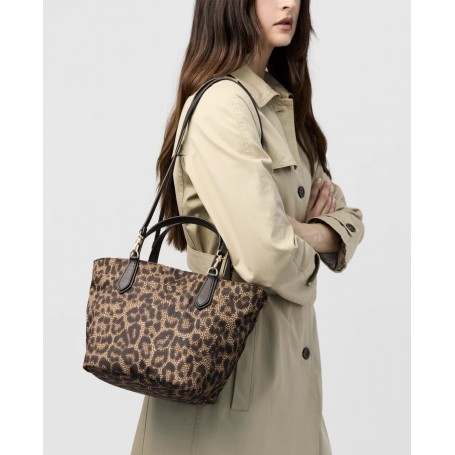 BORBONESE Escape borsa shopping small animalier