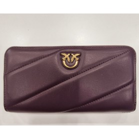 PINKO portafoglio zip-around trapuntato PURPLE