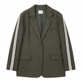 DIXIE blazer oversize con dettaglio righe maniche MILITARE