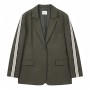 DIXIE blazer oversize con dettaglio righe maniche MILITARE