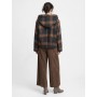 DIXIE giacca corta con cappuccio e alamari Check RUGGINE/GRIGIO/MARRONE