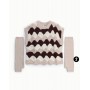 DIXIE maglione smanicato fantasia geometrica con manicotti BORDEAUX/PANNA/ROSA