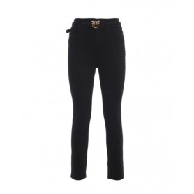 PINKO jeans skinny con cintura love birds NERO