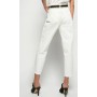 PINKO denim mom fit con vita elastica WHITE