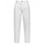 PINKO denim mom fit con vita elastica WHITE