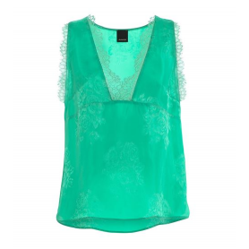 PINKO top jacquard floreale ESAGERATO GREEN