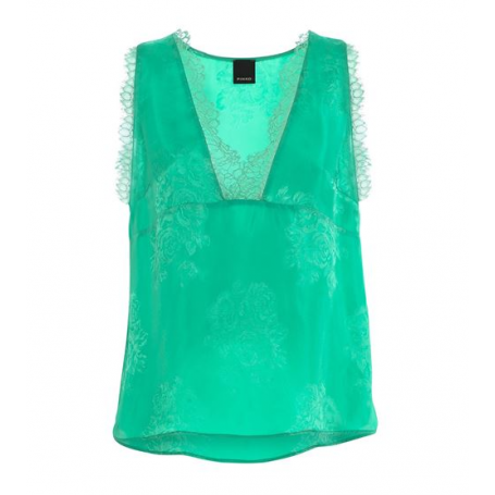 PINKO top jacquard floreale ESAGERATO GREEN