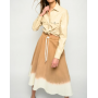 PINKO gonna ORGANICOOL ETOLOGIA BEIGE/BIANCO