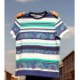 SUN68 t-shirt full print NAVY BLUE/BIANCO