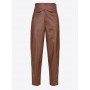 PINKO pantalone similpelle SHELBY 3 BROWN