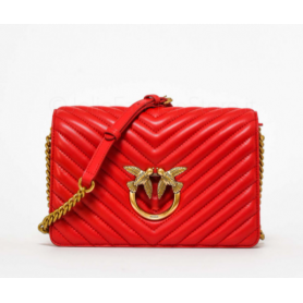 PINKO love click classic v quilt cl. RED