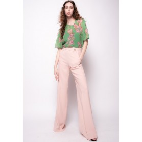 PINKO pantaloni a vita alta SBOZZARE 8 con bottoni PINK