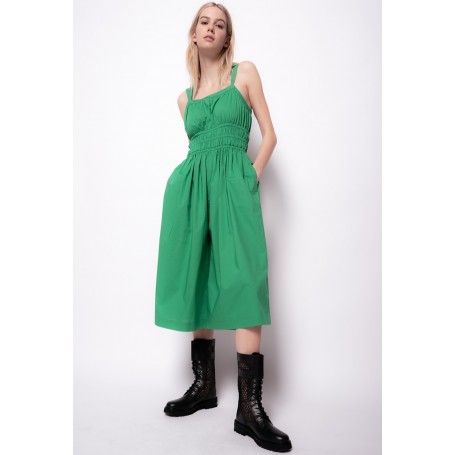 PINKO tuta FROSINONE in popeline di cotone GREEN