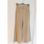 MARYLEY pantalone cotone a palazzo BEIGE