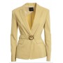 PINKO blazer EMPOLI in tela di lino con cintura Love Birds YELLOW