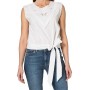 PINKO top ADULTERO in popeline intagliato WHITE