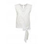 PINKO top ADULTERO in popeline intagliato WHITE