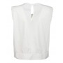 PINKO top ADULTERO in popeline intagliato WHITE