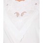 PINKO top ADULTERO in popeline intagliato WHITE
