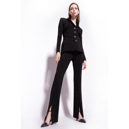 PINKO blazer EDVIGE slim in tessuto tecnico NERO