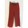 VICOLO pantalone palazzo tartan ROSSO/BIANCO/NERO
