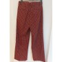 VICOLO pantalone palazzo tartan ROSSO/BIANCO/NERO